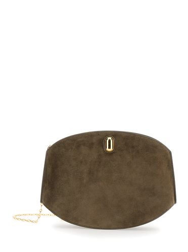 Tondo Handbag With Chain Shoulder Strap In Suede Woman - Savette - Modalova