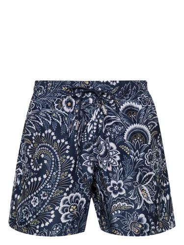 Etro Blue Paisley Print Swimwear - Etro - Modalova