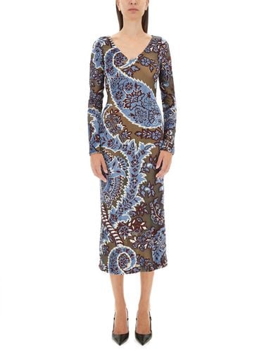 Etro Velvet Jacquard Tulle Dress - Etro - Modalova