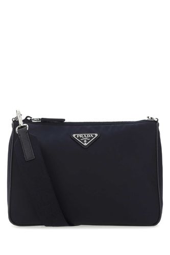 Midnight Blue Re-nylon And Leather Crossbody Bag - Prada - Modalova