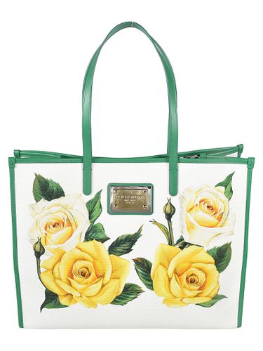 Floral Print Large Tote - Dolce & Gabbana - Modalova