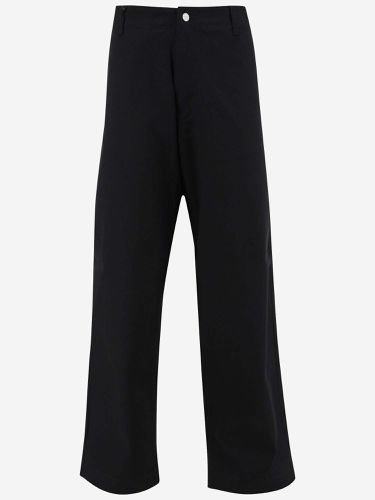 Stretch Cotton Wide Leg Pants - Emporio Armani - Modalova