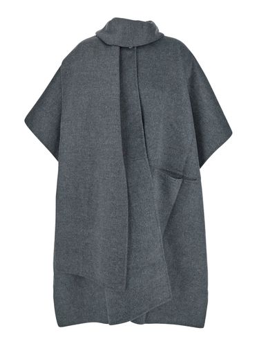 Grey Coat With Scarf In Wool Woman - Totême - Modalova