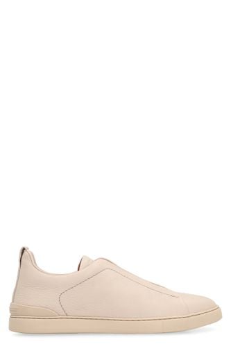 Triple Stitch Leather Sneakers - Zegna - Modalova