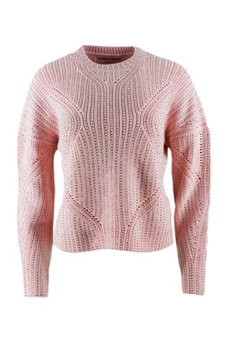 Long-sleeved Crew Neck Sweater In Cotton With Crystals - Ermanno Scervino - Modalova