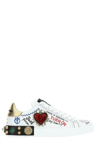 Embellished Low Top Sneakers - Dolce & Gabbana - Modalova