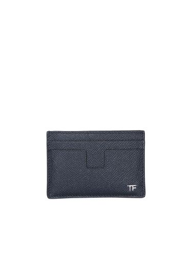 Small Grain 4 Slots Blue Cardholder - Tom Ford - Modalova