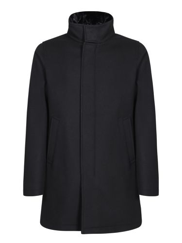 Herno Single-breasted Black Coat - Herno - Modalova