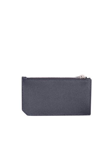 Embossed Leather Card Holder - Saint Laurent - Modalova