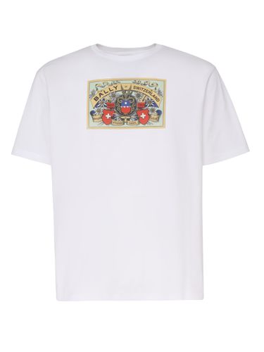 Cotton T-shirt With Front Print - Bally - Modalova