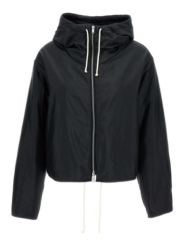 Crop Padded Jacket With Drawstring In Polyamide And Silk Woman - Jil Sander - Modalova