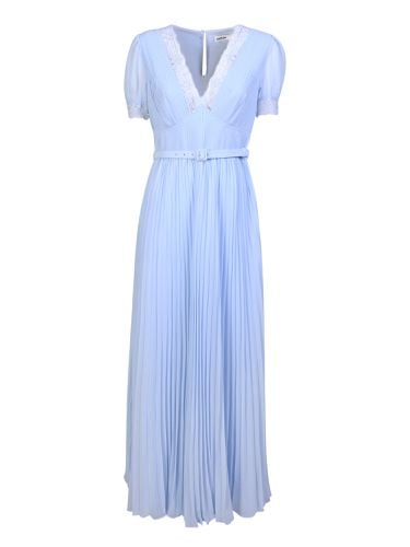 Chiffon Pleated Maxi Light Dress - self-portrait - Modalova