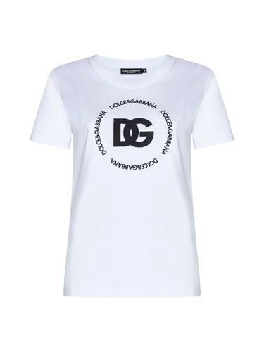 Cotton T-shirt With Dg Logo - Dolce & Gabbana - Modalova