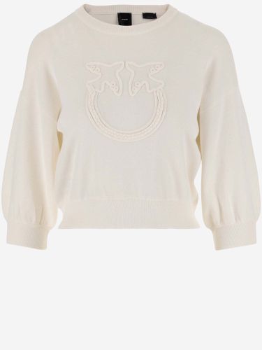 Cotton Blend Sweatshirt With Logo - Pinko - Modalova