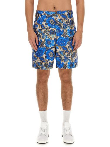 Moschino Short All Over Blue Flower - Moschino - Modalova