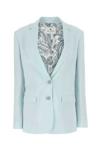 Light-blue Lyocell Blend Blazer - Etro - Modalova