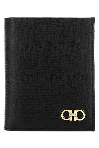 Ferragamo Black Leather Wallet - Ferragamo - Modalova