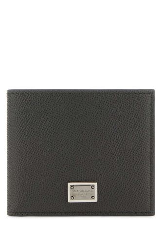 Dove Grey Leather Wallet - Dolce & Gabbana - Modalova