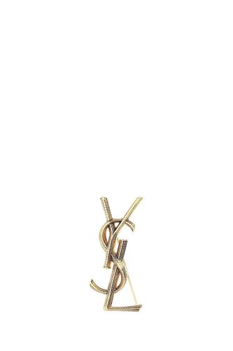 Saint Laurent Logo Plaque Brooch - Saint Laurent - Modalova