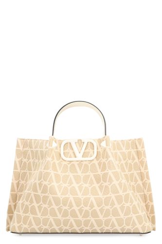 Toile Iconographe Raffia Tote Bag - Valentino Garavani - Modalova