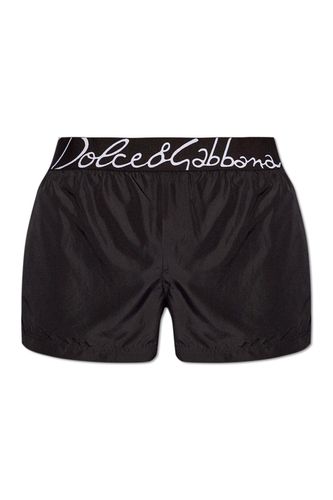Logo-waistband Swim Trunks - Dolce & Gabbana - Modalova