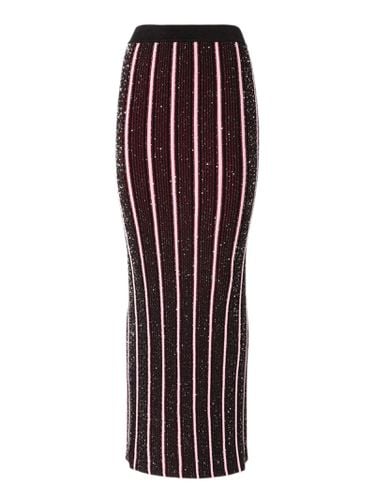 Red And Black Long Ribbed Ribbed Skirt - Missoni - Modalova