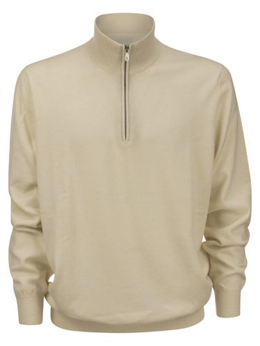 Cashmere Turtleneck Sweater With Zip - Brunello Cucinelli - Modalova