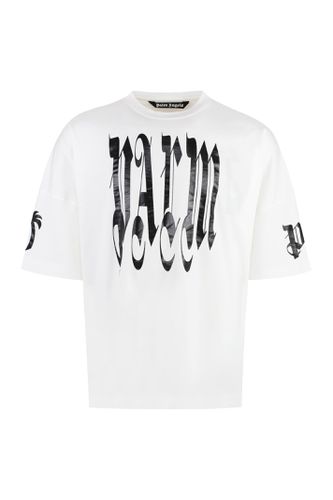 Palm Angels Logo Cotton T-shirt - Palm Angels - Modalova