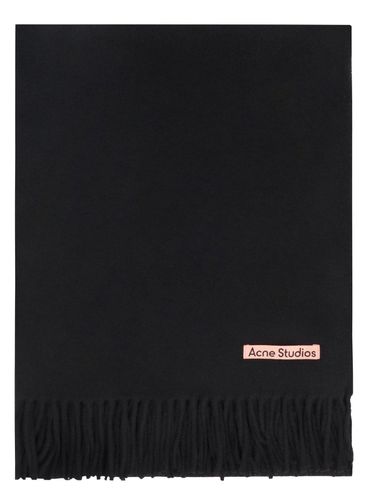 Logo Patch Fringed-edge Scarf - Acne Studios - Modalova