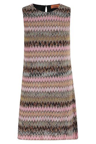 Zigzag Lurex Sleeveless Mini Dress - Missoni - Modalova