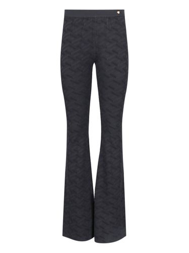 Medusa Flared Stretch Viscose Jersey Pants - Versace - Modalova