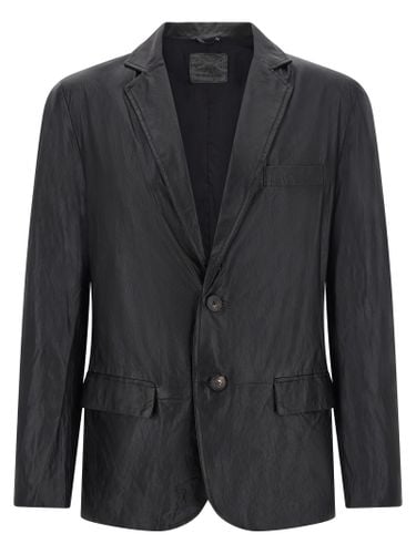 Single-breasted Leather Blazer - Giorgio Brato - Modalova