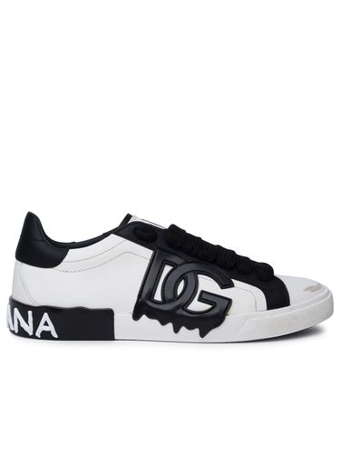 Portofino Vintage Leather Sneaker - Dolce & Gabbana - Modalova