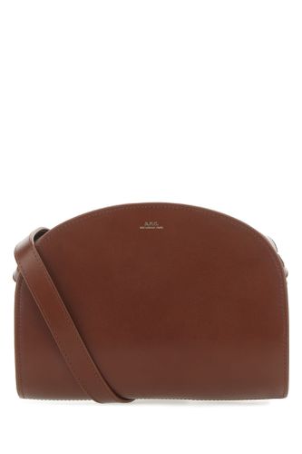 A. P.C. Brown Leather Demi Lune Shoulder Bag - A.P.C. - Modalova