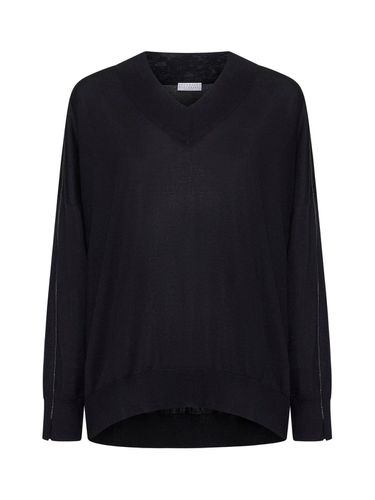 V-neck Knit Sweater - Brunello Cucinelli - Modalova