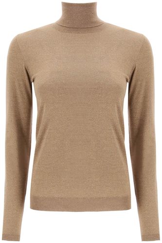 Turtleneck Sweater In Cashmere And Silk Lurex Knit - Brunello Cucinelli - Modalova