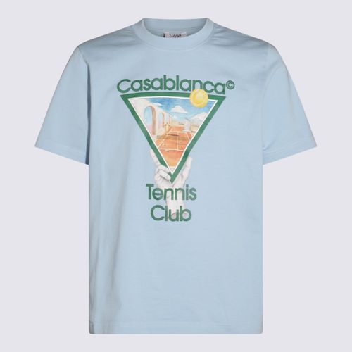 Light Blue Cotton T-shirt - Casablanca - Modalova