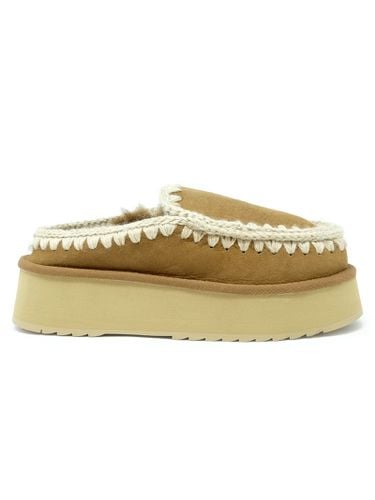 Eskimo Leather Wool Rubber Platform Clog - Mou - Modalova