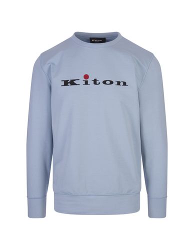 Light Crew Neck Sweatshirt With Logo - Kiton - Modalova