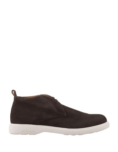 Suede Laced Leather Ankle Boots - Kiton - Modalova