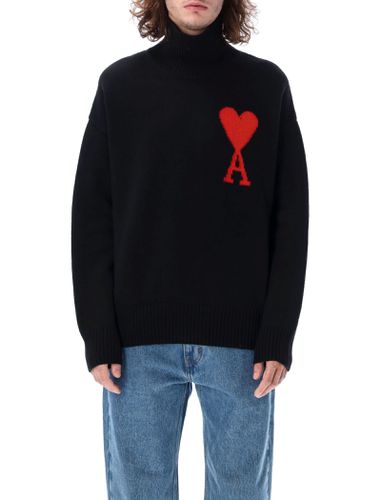 Ami De Coeur Funnel Neck Sweater - Ami Alexandre Mattiussi - Modalova