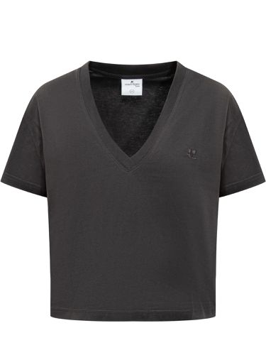 Courrèges V-neck Cropped T-shirt - Courrèges - Modalova