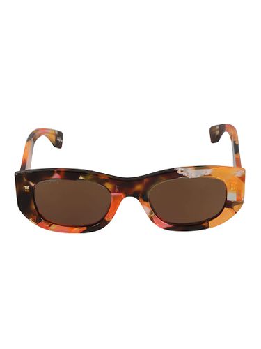 Logo Lens Curved Rectangle Sunglasses - Gucci Eyewear - Modalova