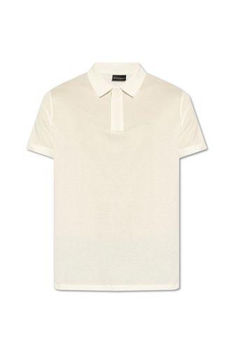 Cotton Polo Shirt With Logo - Emporio Armani - Modalova
