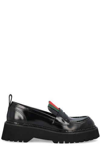 Gucci Web Detailed Loafers - Gucci - Modalova