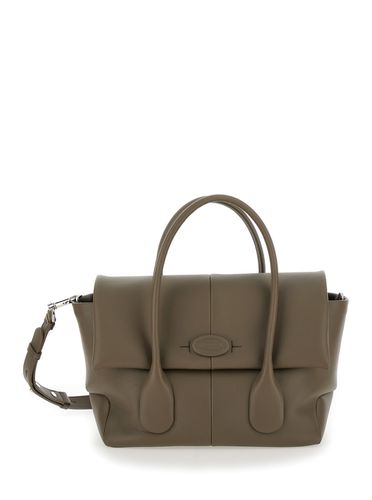 Di Bag Reverse Green Shopper Bag In Leather Woman - Tod's - Modalova