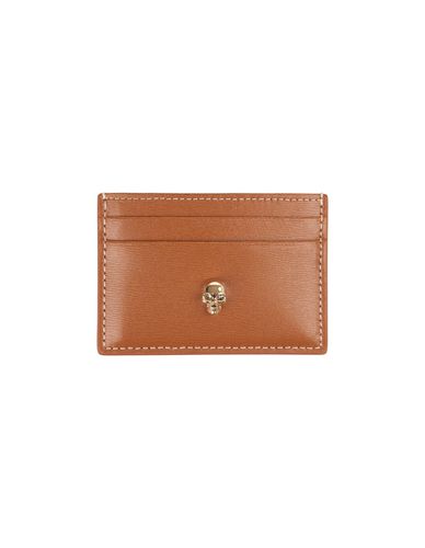 Caramel Leather Skull Card Holder - Alexander McQueen - Modalova