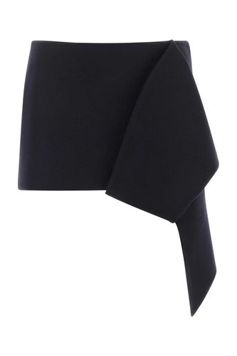 Midnight Blue Wool Blend Mini Skirt - Prada - Modalova