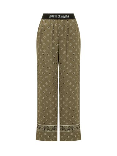 Paisley-printed Piped-trim Detailed Trousers - Palm Angels - Modalova