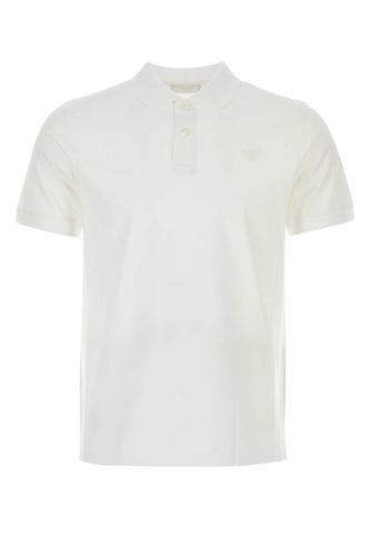 White Cotton Piquet Polo Shirt - Prada - Modalova